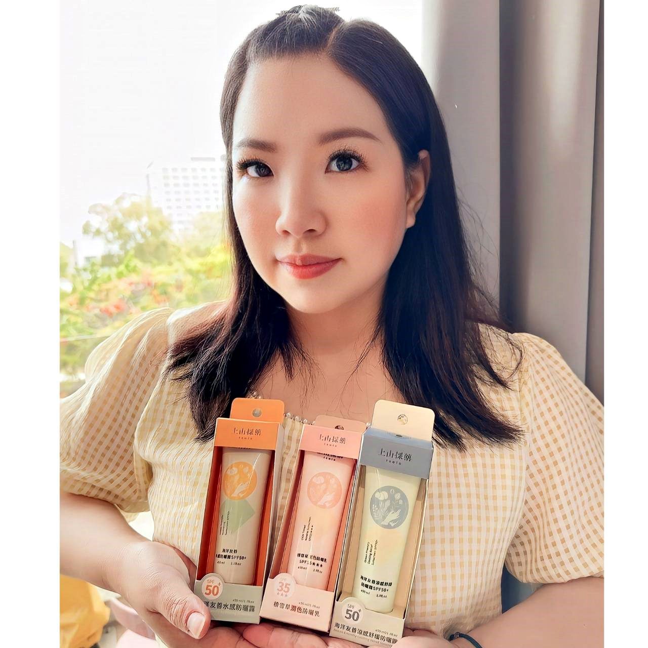 防曬推薦｜tsaio上山採藥積雪草潤色防曬乳、海洋友善涼感舒緩防曬露、海洋友善水感防曬露｜預防肌膚乾燥，清透自然妝感之上山採藥潤防曬產品開箱！