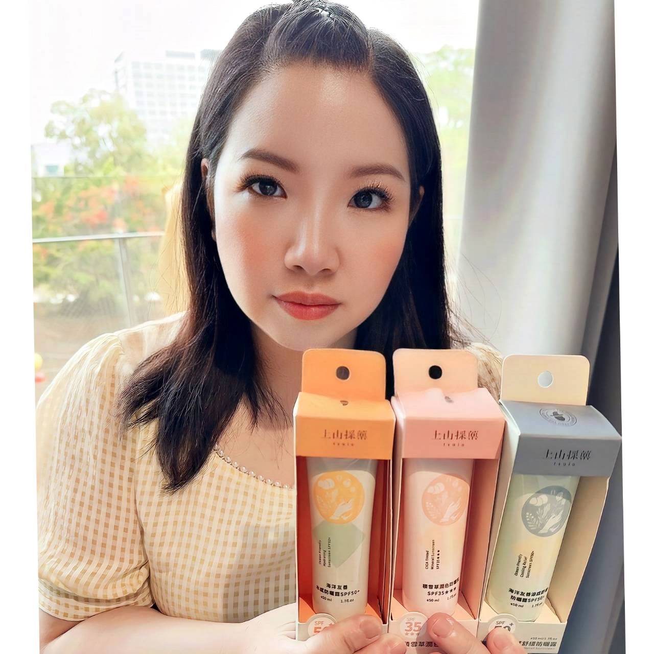 防曬推薦｜tsaio上山採藥積雪草潤色防曬乳、海洋友善涼感舒緩防曬露、海洋友善水感防曬露｜預防肌膚乾燥，清透自然妝感之上山採藥潤防曬產品開箱！