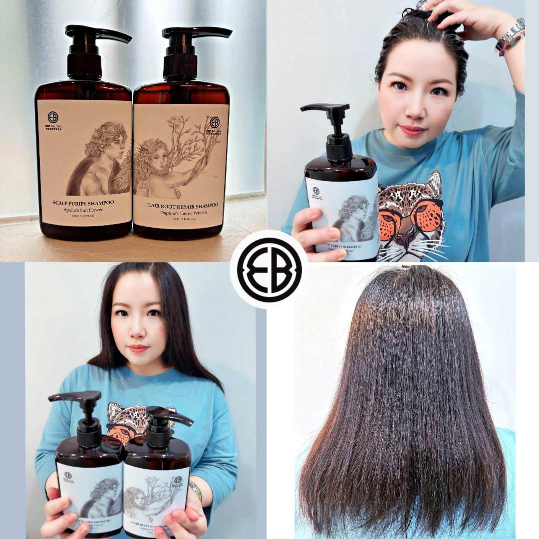 洗髮精團購(讀者官網優惠碼：𝗬𝗜𝗡𝗬𝗔𝗡)｜EBO阿波羅太陽花頭皮淨化洗髮精、妲芬妮月桂冠髮根修護洗髮精｜洗後賦予秀髮透亮光澤，髮絲散發自然仙女香氣之阿波羅與妲芬妮洗髮精開箱分享！