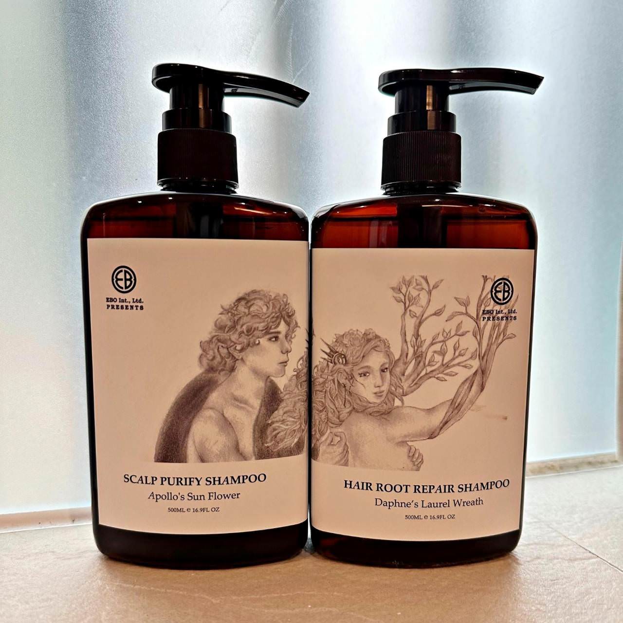洗髮精團購(讀者官網優惠碼：𝗬𝗜𝗡𝗬𝗔𝗡)｜EBO阿波羅太陽花頭皮淨化洗髮精、妲芬妮月桂冠髮根修護洗髮精｜洗後賦予秀髮透亮光澤，髮絲散發自然仙女香氣之阿波羅與妲芬妮洗髮精開箱分享！