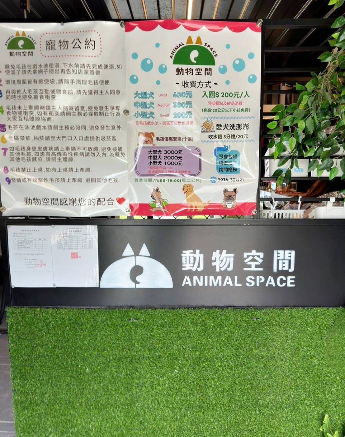 台中寵物聚會包場推薦｜台中市南屯區動物空間Animal Space寵物友善餐廳｜毛孩專屬戲水泳池、大片草皮開心奔跑、精緻美味輕食餐點，帶著毛小孩一起來玩樂！