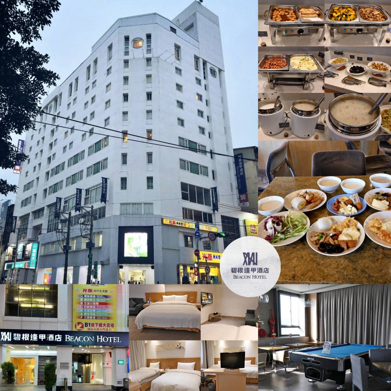 台中西屯區住宿推薦｜台中碧根逢甲酒店Beacon Hotel｜三訪入住碧根家庭套房，自助早餐豐富多樣，地下室設停車場，距離逢甲夜市步行僅1分鐘，吃喝玩樂生活機能一應俱全之碧根逢甲酒店入住心得分享！