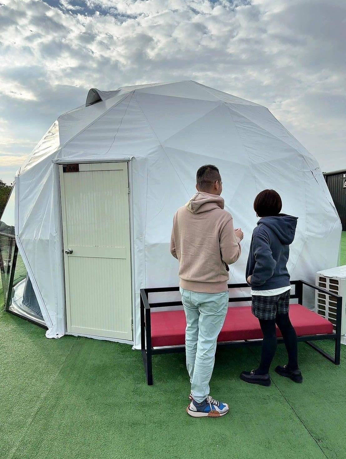 台南市玉井區露營推薦｜曉晴星空露營地玉井營區｜夜宿潔白浪漫的星空帳，交通最方便懶人豪華露營，適合各年齡層之懶人露營入住心得分享！