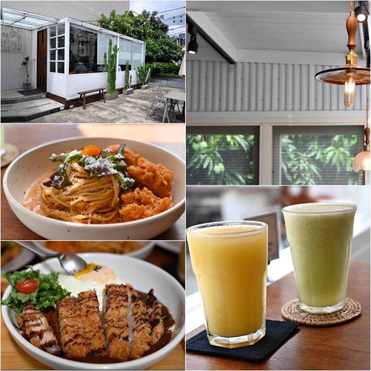 台中義式料理推薦｜台中市大里區食久。茶事｜溫馨綠意貨櫃屋餐廳，義大利麵、甜點、特調飲品通通有，一吃成癮、流連忘返的創意料理！