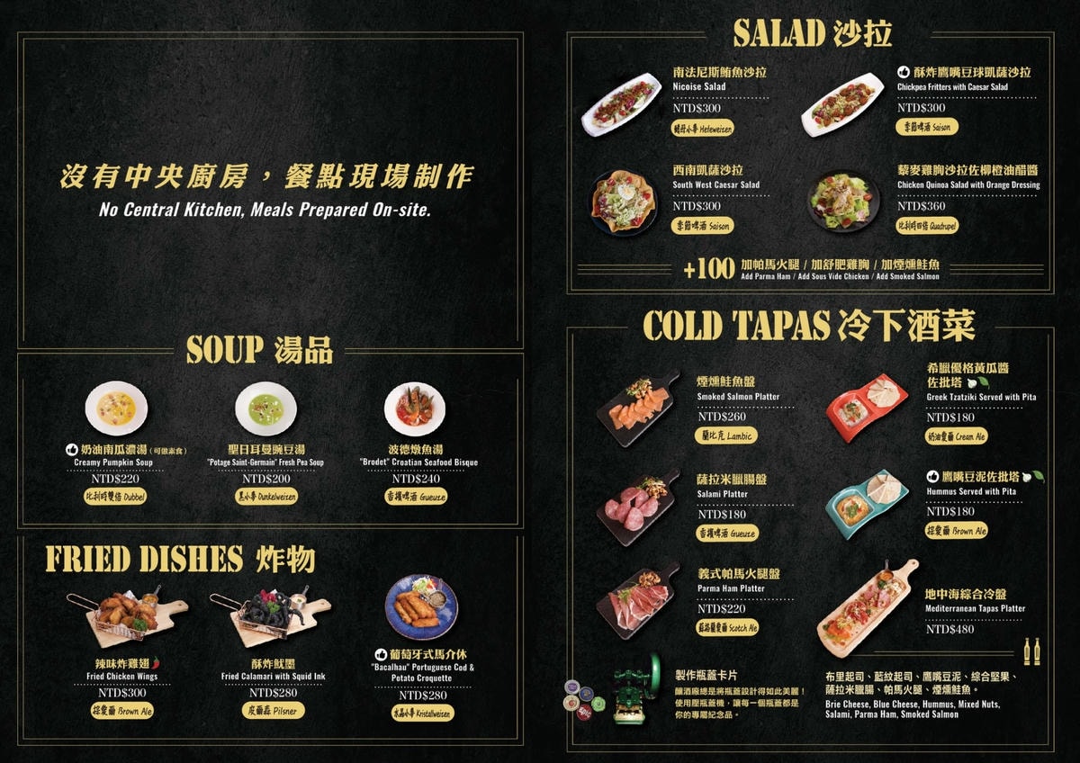 台中餐酒館推薦｜台中市西區ABV Bar & Kitchen地中海餐酒館台中概念店｜全台唯一700款啤酒長廊，主打地中海料理，創意歐陸美味饗宴，一吃就愛上！