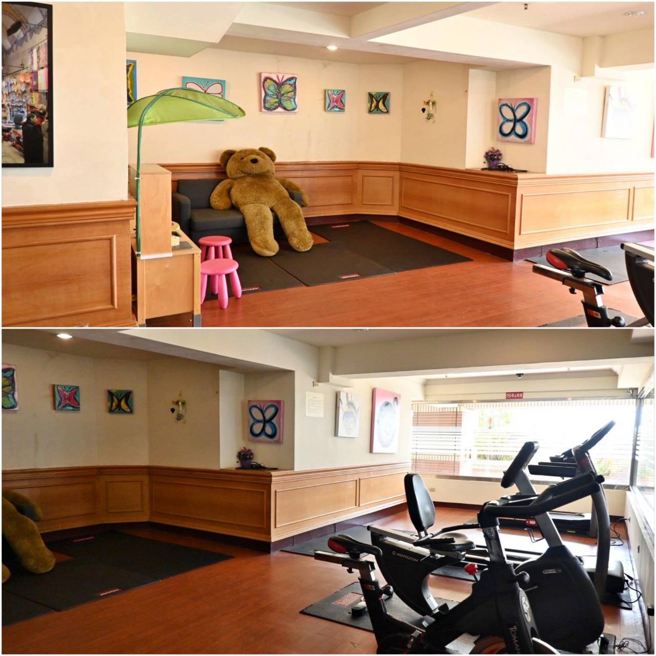 南投縣埔里鎮住宿推薦｜鎮寶大飯店｜藍天翠綠山景環抱，精緻四人房一泊一食，藝術展覽饗宴之入住體驗！